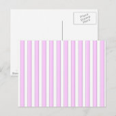 Carte Postale Rayures roses sur fond blanc (Devant / Derrière)