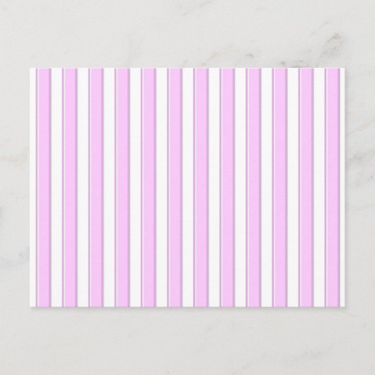 Carte Postale Rayures roses sur fond blanc (Devant)
