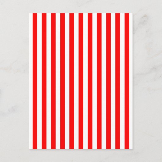 Carte Postale Rayures rouges et blanches verticales (Devant)