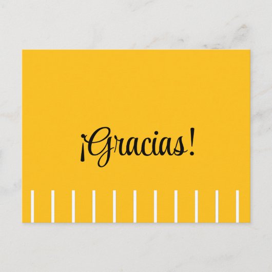 Carte Postale Rayures sur Merci Espagnol (Devant)