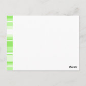 Carte Postale Rayures vert citron monogramme (Dos)