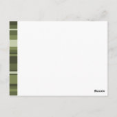 Carte Postale Rayures vert olive Monogram (Dos)