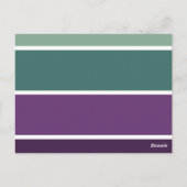 Carte Postale Rayures Vertes Et Violettes (Dos)