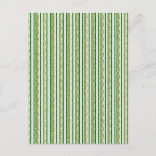 Carte Postale Rayures Vertes Paillettes (Devant)
