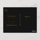 Carte Postale Rayures verticales noires et blanches points en fe (Dos)