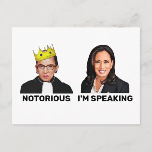 Carte Postale RBG Kamala Harris célèbre Je parle