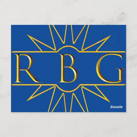 Carte Postale Rbg Sweat Golden Design (Dos)