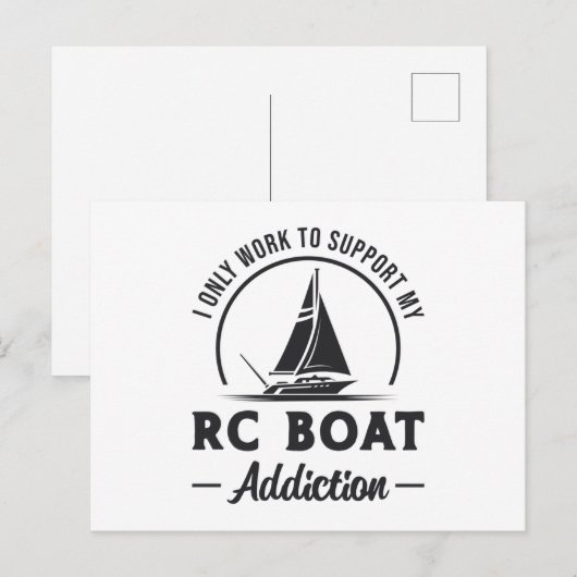 Carte Postale RC Boat Addiction Modèle à distance Radio RC Boat (Devant / Derrière)