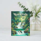 Carte Postale Reach Falls Jamaïque (Debout devant)