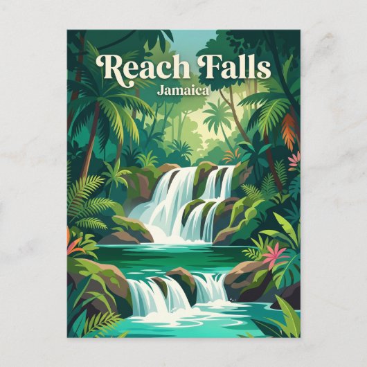 Carte Postale Reach Falls Jamaïque (Devant)