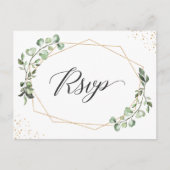 Carte Postale Réaction RSVP de mariage des Feuilles Eucalyptus g (Devant)