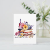 Carte Postale Read Between Wines (Debout devant)