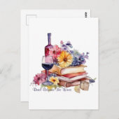 Carte Postale Read Between Wines (Devant / Derrière)