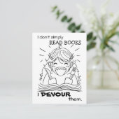 Carte postale Reader Girl Eats (Debout devant)