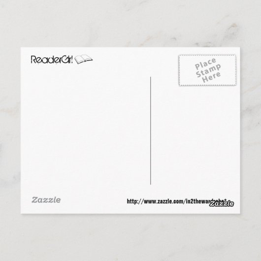 Carte postale Reader Girl Eats (Dos)