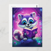 Carte Postale Reader Racoon (Devant / Derrière)