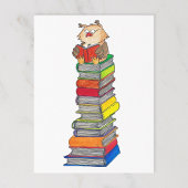 carte postale READING OWL de Nicole Janes