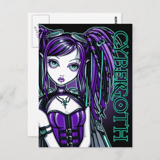 Carte postale Reagan Cyber Goth Radioactive Fairy  (Devant / Derrière)