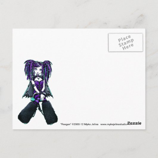 Carte postale Reagan Cyber Goth Radioactive Fairy  (Dos)