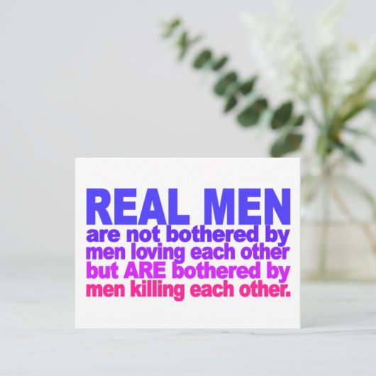 Carte postale Real Men (Debout devant)