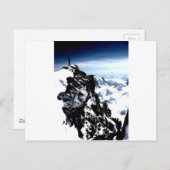 Carte Postale Réalisation de l'alpiniste hiver de neige (Devant / Derrière)