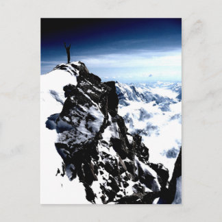 Carte Postale Réalisation de l'alpiniste hiver de neige