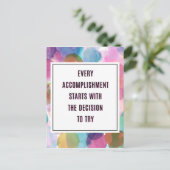 Carte Postale Réalisation Devis inspirant (Debout devant)