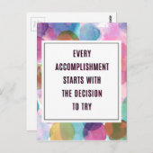 Carte Postale Réalisation Devis inspirant (Devant / Derrière)