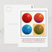 Carte Postale Réalisation Motivationnelle Basketball Pop Art (Devant / Derrière)