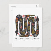 Carte Postale Réalisez votre équilibre floral Serpents (Devant / Derrière)
