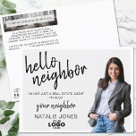 Carte Postale Realtor Mailer Immobilier Marketing Logo Agricultu<br><div class="desc">Le Réaltor Mailer Immobilier Marketing Agriculture Hello Postcard, un outil puissant conçu pour augmenter vos efforts de marketing immobilier et favoriser des liens solides au sein de votre communauté. Cette carte postale immobilière magnifiquement conçue est un mélange parfait d'esthétique professionnelle et de toucher personnel, idéal pour faire une impression mémorable...</div>