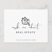 Carte Postale Realtor Me questionner sur l'immobilier (Devant)