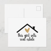 Carte postale Realtor personnalisée (Devant / Derrière)