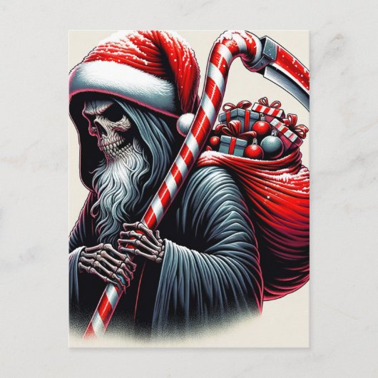 Carte Postale Reaper Horreur Père Noël Noël (Devant)