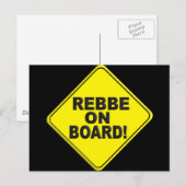 Carte Postale Rebbe à bord (Devant / Derrière)