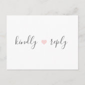 Carte Postale Rebecca Simple Elegant Repas Choix RSVP Mariage (Devant)