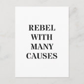 Carte Postale Rebel avec de nombreuses causes (Devant)