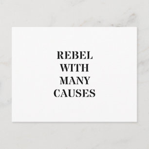 Carte Postale Rebel avec de nombreuses causes