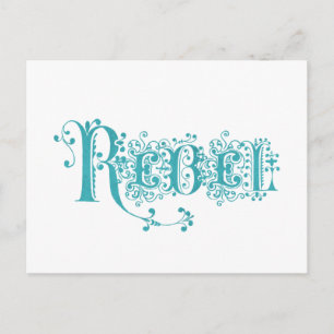 Carte Postale Rebel Fancy Wordart Vintage