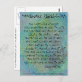 Carte Postale Rébellion des devoirs (Devant / Derrière)