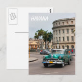 Carte Postale Récars sur la Havana Street (Devant / Derrière)