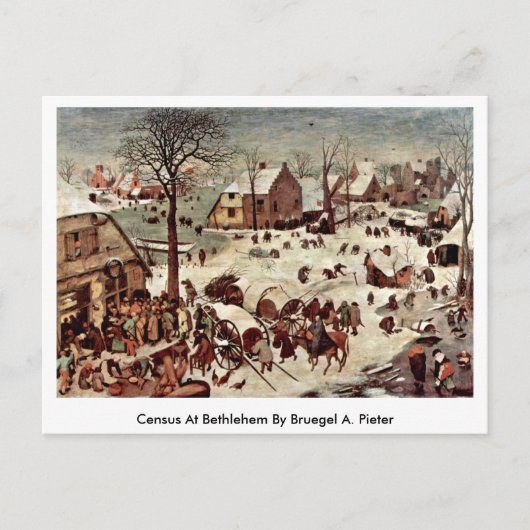 Carte Postale Recensement À Bethléem Par Bruegel A. Piètre (Devant)