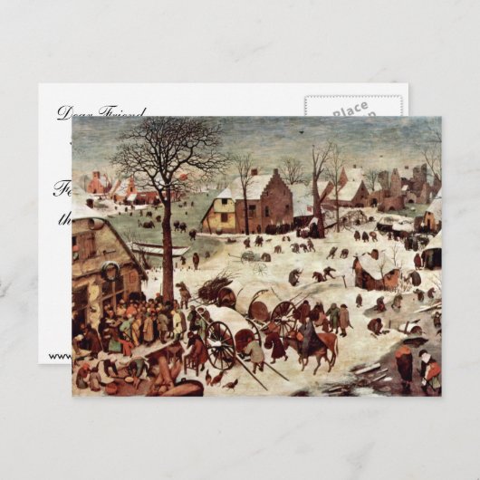 Carte Postale Recensement À Bethléem Par Bruegel D. A. Piètre (Devant / Derrière)