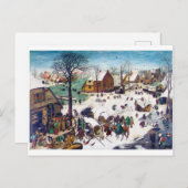 Carte Postale Recensement à Bethléem, Pieter Bruegel (Devant / Derrière)