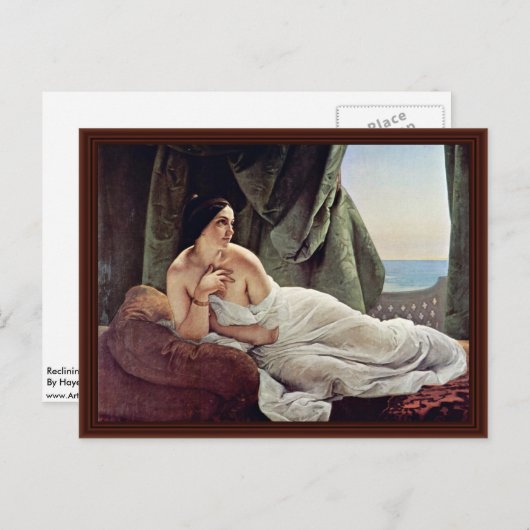 Carte Postale Recenser Odalisque Par Hayez Francesco (Devant / Derrière)