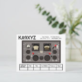 Carte Postale Récepteur radio standard Hammarlund SP-600 QSL (Debout devant)