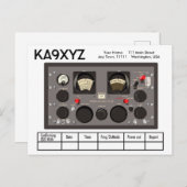 Carte Postale Récepteur radio standard Hammarlund SP-600 QSL (Devant / Derrière)