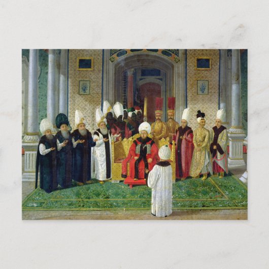 Carte Postale Réception à la Cour du Sultan Selim III (Devant)