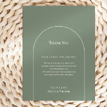 Carte Postale Réception Boho Arch Sage Simple<br><div class="desc">Ce design de Carte de remerciements de réception Boho Arch Sage présente une palette sophistiquée et muette d'ivoire neutre, associée à de magnifiques combinaisons de terracotta rouille, vert sauge et prune. L'élégance sobre de la typographie simple et des arches douces crée une esthétique apaisante et polie avec un style minimaliste...</div>