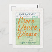 Carte Postale Réception chèque client Champagne Pop the Bubbly (Devant / Derrière)